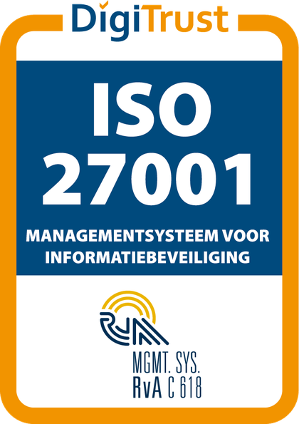 DigiTrust-certificaat ISO 27001 voor informatiebeveiliging